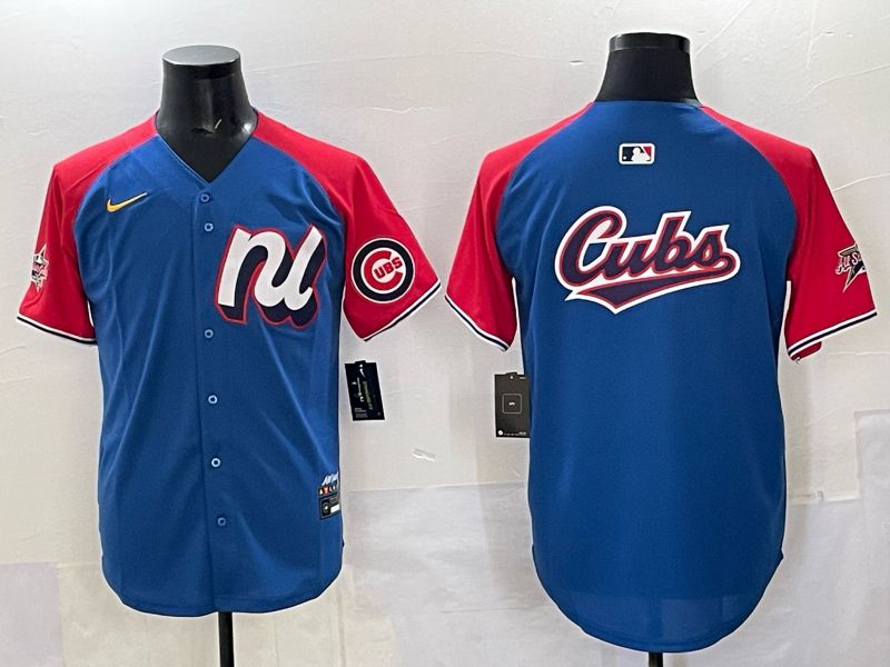 Men Chicago Cubs Blank Blue white All star 2025 Nike MLB Jersey style 03->new york yankees->MLB Jersey